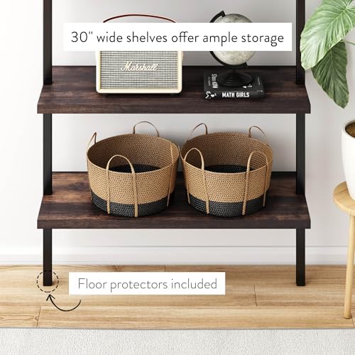 Nathan James Theo 6-Shelf Tall Bookcase, Wall Mount Bookshelf - Image 6