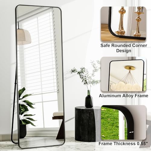 HARRITPURE 56"x21" Full Length Mirror, Rectangle Floor Mirror - Image 3