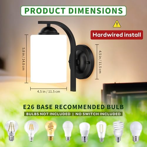 Phaosio Wall Sconces Lights for Bedroom Bathroom, Modern Vanity Light Fixtures - Image 2