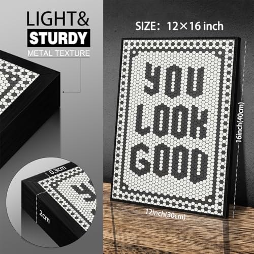 Black and White Quotes Wall Art Trendy Minimalist You Look Good Poster 12x16 - Image 2