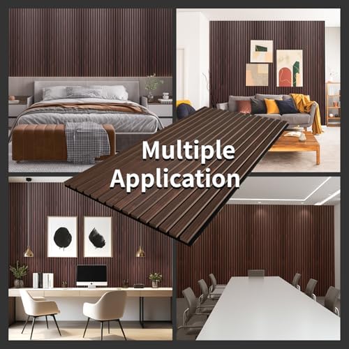 AMZDEPOT Soundproof Wood Slat Wall Panel, 2 Pack - Image 5
