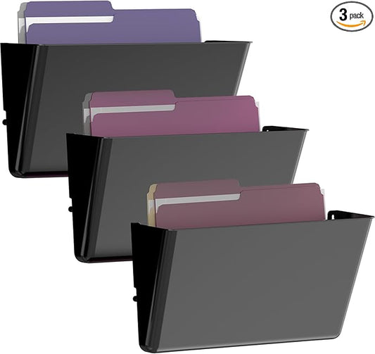 Gawerk Clear Acrylic Single Pocket, Plastic Hanging Wall Mount File Holder by Gawerk
