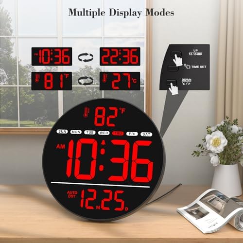 WallarGe Electric Large Digital Wall Clock - Image 5