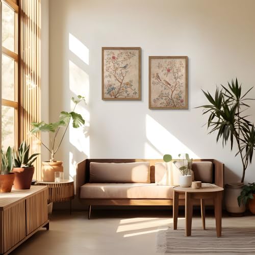 Vintage Floral Bird Wall Art Set of 2, Birds - Image 7