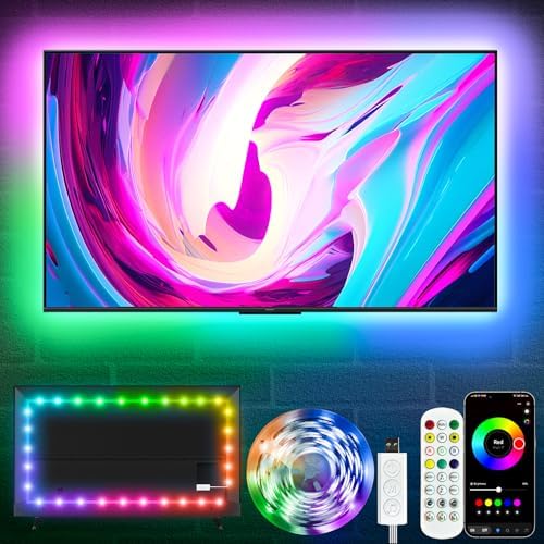 KSIPZE LED Lights for TV, 9.9ft TV led Backlight for 32-43 Inch TVs RGB TV by KSIPZE