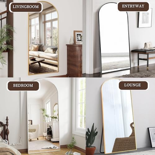 OGCAU 71"x30" Arched Full Length Mirror, Floor Full Body Mirror - Image 4