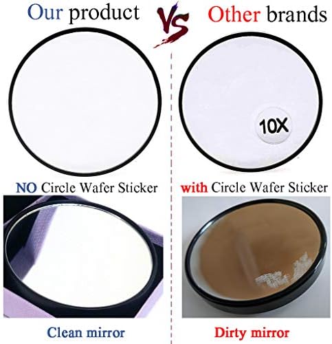 TTSAM 10X Magnifying Makeup Mirror, Round Mirror 2 Suction Cups Facial Makeup - Image 7