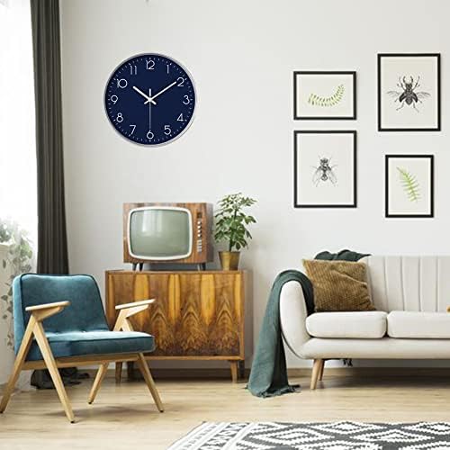 12 in Wall Clock Non-Ticking Quartz Silent Battery Operated Round Clocks Home - Image 5