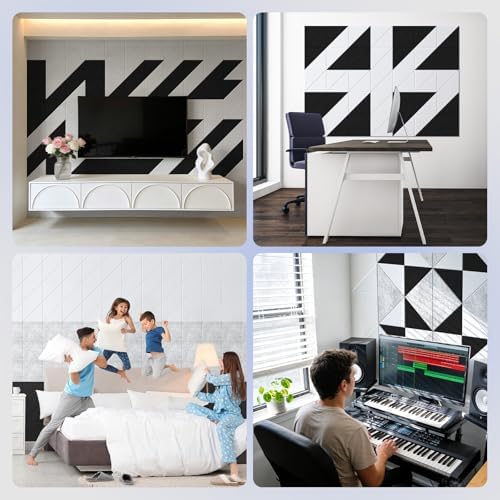 Vieshful Peel and Stick Acoustic Sound Absorbing Wall Panels 10 Pack - Image 2