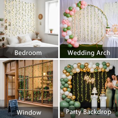 suddus Vines with Light for Bedroom, 400 LED Curtain Lights with Vines - Image 2
