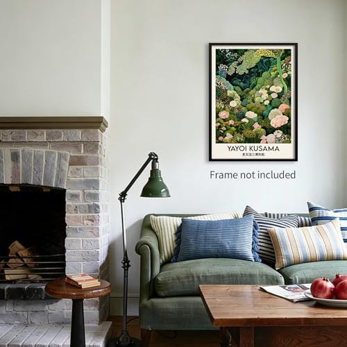 WIUHIO Yayoi Kusama Botanical Wall Art Vintage Japanese Nature Floral Poster - Image 4