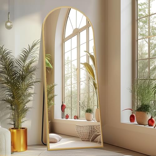 Sweetcrispy 64"x21" Arched Full Length Mirror, Full Body Mirror by Sweetcrispy
