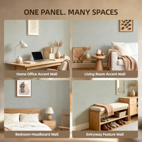 WADILE Peel and Stick Concrete Wall Panels, 11.8" x 23.6" PVC Faux Cement Wall - Image 6