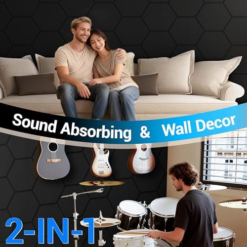 Acoustic Panels, Magrowill 12-Pack Soundproof Wall Panels 12 X 10 X 0.4 Inches - Image 3