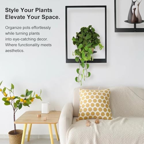 Plant Wall Shelf, Metal Modern Style Frame, Picture Wall Plant Holder, Plant - Image 7