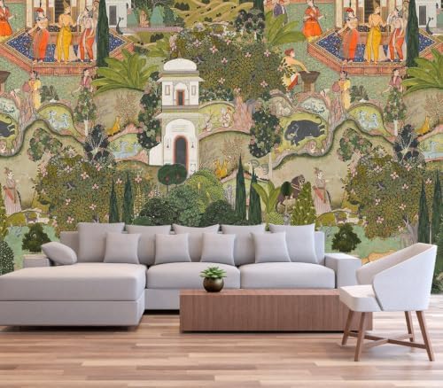 Toolhom European-Style Vintage Garden Wallpaper Peel and Stick - Image 3