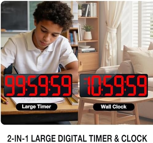 Large Digital Timer Wall Clock - Image 3