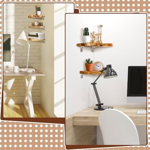 Pinkunn 3 Pcs Corner Floating Shelves - Image 5