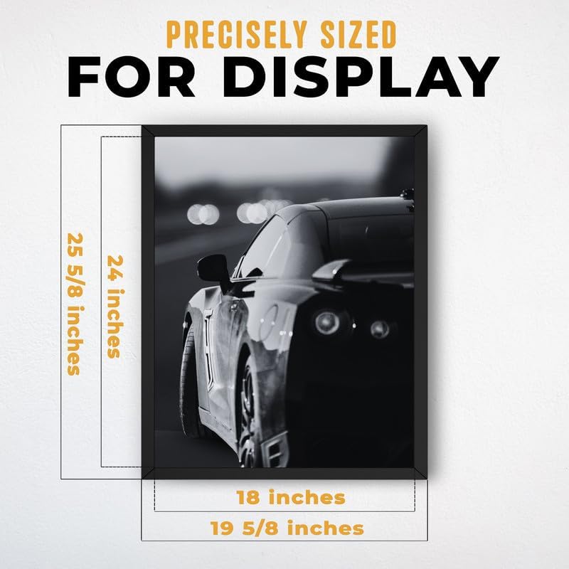 InkFlow Posters Black & White Automotive Canvas Poster - Image 3