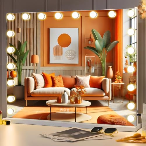 FENCHILIN Vanity Mirror with Lights 20 Bulbs 40" * 32" | 20 Dimmable Bulbs by Fenchilin
