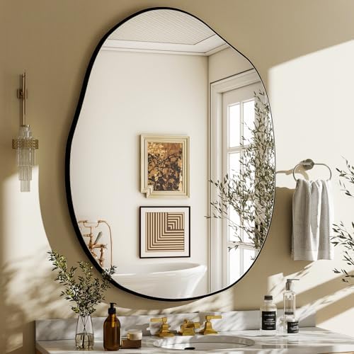 HARRITPURE 26"x40" Irregular Wall Mirror, Bathroom Mirror by HARRITPUREHome