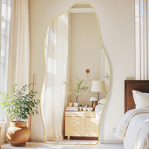 Antok Irregular Full Length Mirror, Standing Hanging Leaning Irregular Mirrors - Image 2