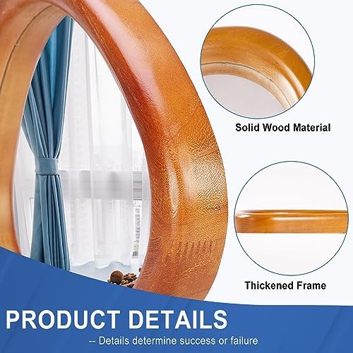 Irregular Wall Mirror, 30*20inch Asymmetrical Wood Mirrors, Entryway Mirror - Image 3