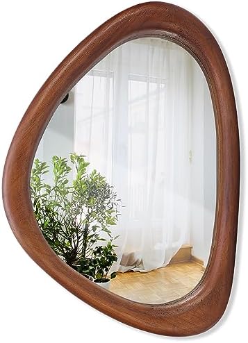 Irregular Wall Mirror, 15*10in Asymmetrical Wood Mirrors, Small Wall Mirror by Givetheroomuniquebeauty%EF%BC%81