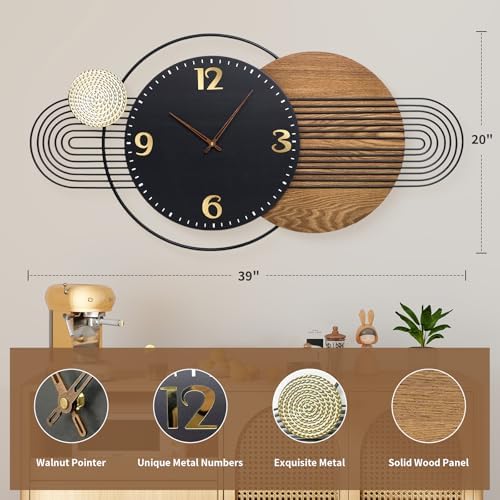 39X20 inch Extra Large Modern Wall Clock - Image 2
