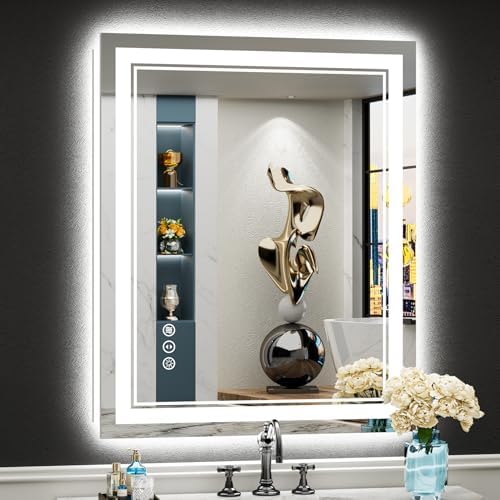 28x36 LED Bathroom Mirror, Backlit & Front Lit Lighted Mirror by Awandee