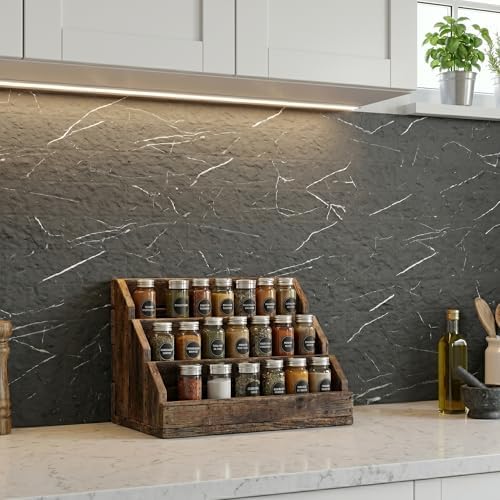 40-Sheet Flexible Stone Peel and Stick Backsplash Tile, Subway Texture - Image 6
