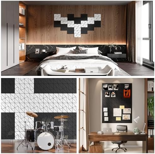 22 Pack Acoustic Panels, Decorative Sound Panels, High Density Soundproof Wall - Image 5