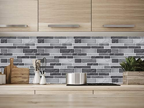 Art3d 10-Pack Marble Wall Tile Peel and Stick Backsplash, 12 x 12 in - Image 3