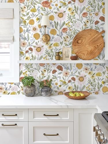 Dimoon 197"x17.3" Contact Paper Peel and Stick Wallpaper Floral Wallpaper - Image 2