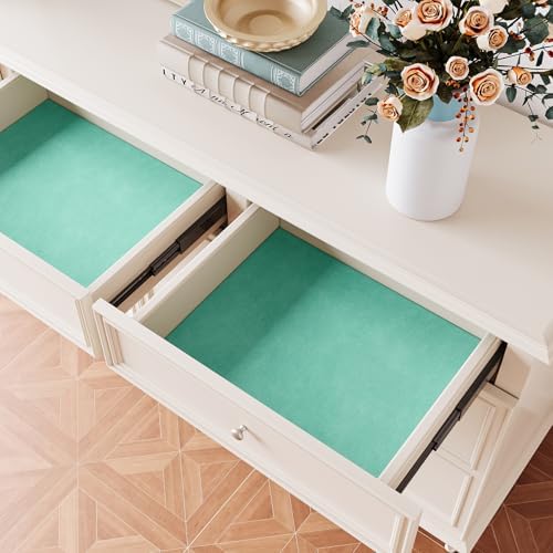 15.7"x160" Mint Green Velvet Wallpaper Peel and Stick Velvet Drawer Liners - Image 4