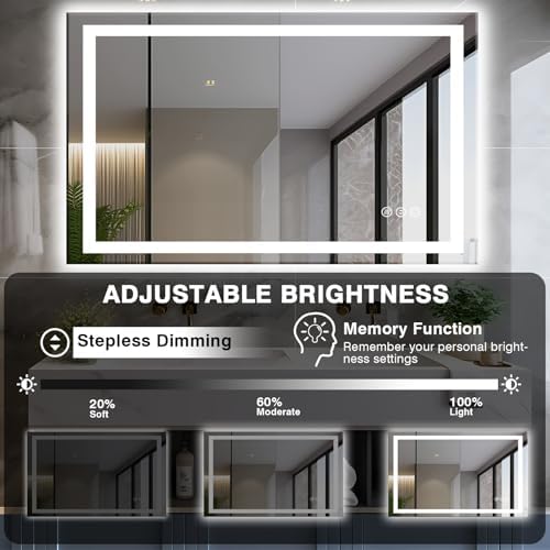 EchosLife 48"x30" LED Bathroom Mirror - Image 5