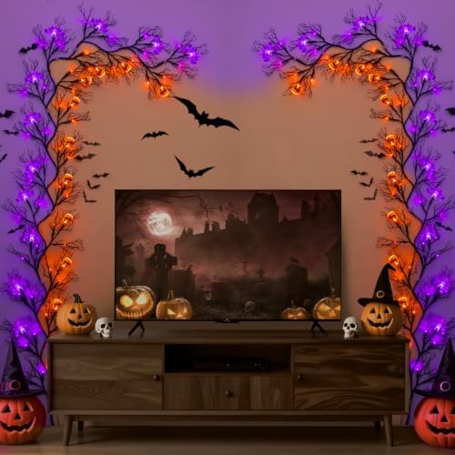 9 Ft Halloween Decor Vine with 45 LED Lights, Adjustable Shape - Image 3