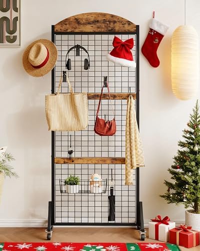 CHOEZON Grid Wall Panel 5.7’ x 2’ FT Grid Display Rack, Movable Gridwall - Image 2