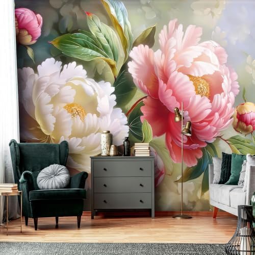 Realistic and Dreamy Digital Art, Blooming Peony Flowers, Illustration Style - Image 2