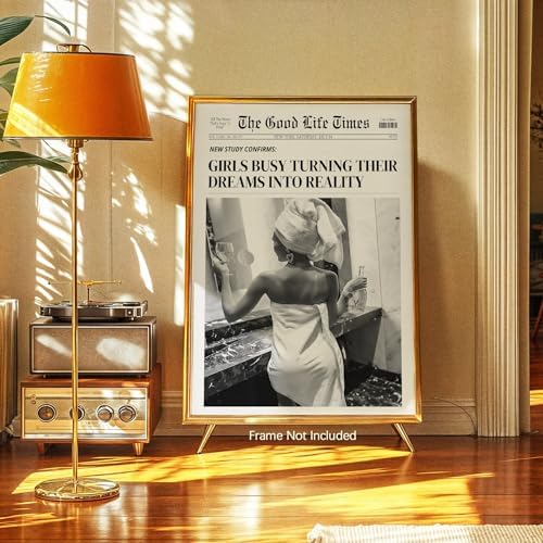Fashion Black And White Newspaper Wall Art 8x12in UnFramed Retro Cocktail - Image 2
