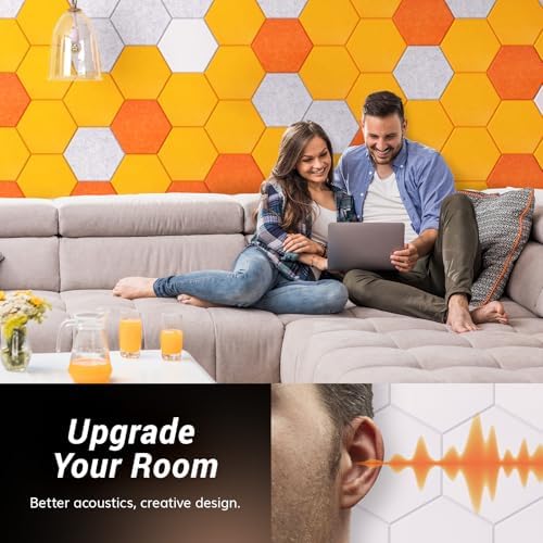TONOR 48 Pack High Density Hexagon Acoustic Panels - Image 4