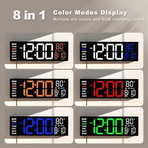 JALL 16" Large Digital Wall Clock - Image 3