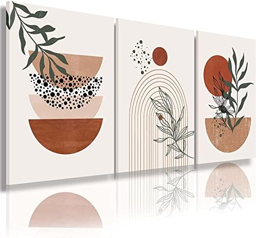 Boho Wall Art Prints，Boho Wall Decor, Mid Century Modern Wall Art，Set of 3 by YongArt