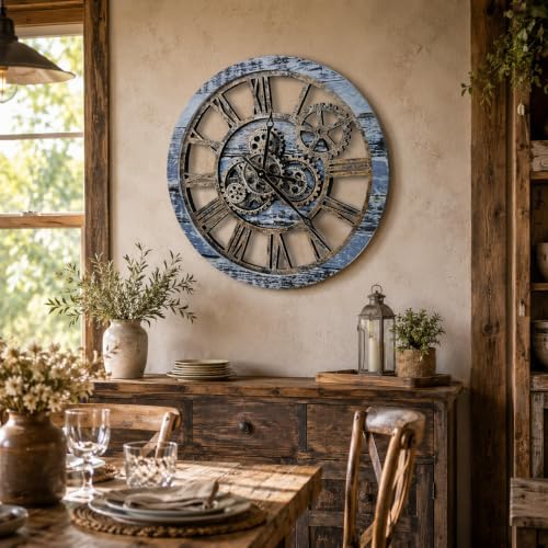 The B-Style Large Wall Clock 24 inch Aqua Green - Image 6