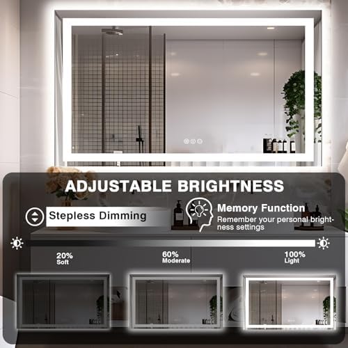 EchosLife 60"x40" LED Mirror for Bathroom - Image 6