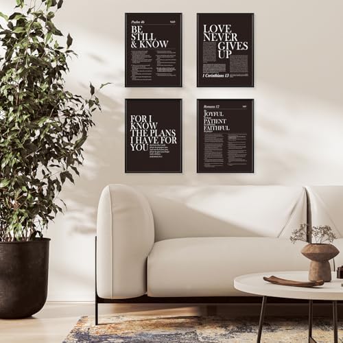 Locomiss Black and White Christian Jesus Scripture Wall Art Decor - Image 3