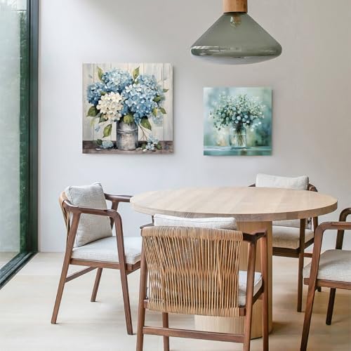 IAFWZX Wrapped Canvas Sage Green Eucalyptus Farmhouse Wall Art 12x12 in - Image 6