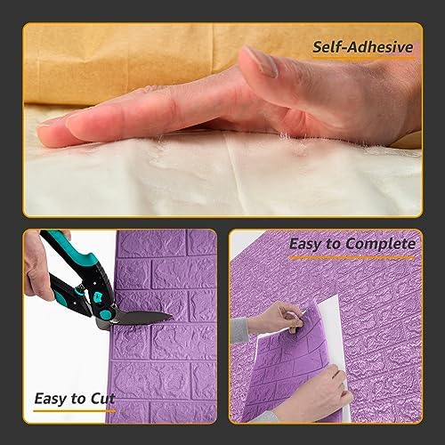 Art3d 5-Pack Peel and Stick Faux Brick Foam 3D Wall Panels, 29 sq.ft - Image 3