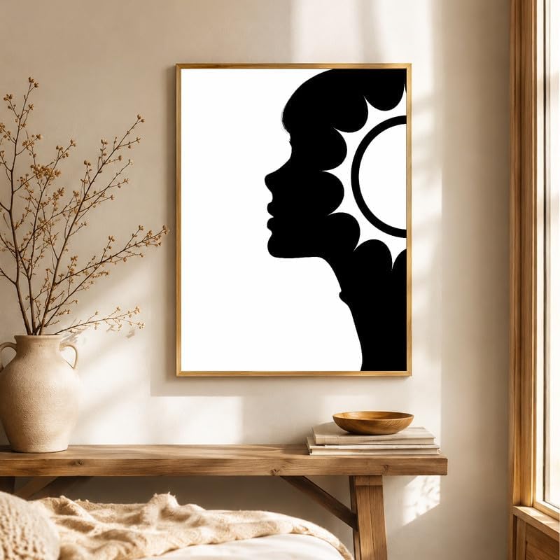 InkFlow Posters Abstract Face Silhouette Canvas Poster - Image 3