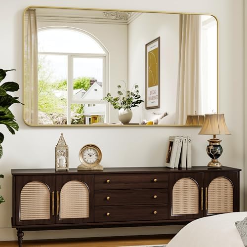 Easly 30 x 48 Inch Bathroom Mirror, Rounded Rectangular Vanity Mirror - Image 6